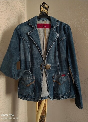 Zara VİNTAGE KOT CEKET