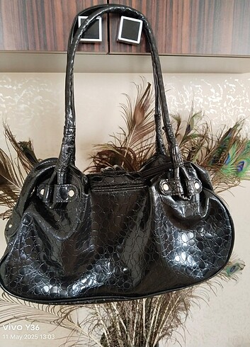 Zara Kroken desenli Çok şık kol çantası