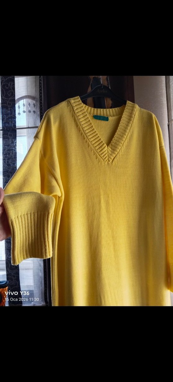 Yeniden farksız uzun triko elbise - Görsel 3