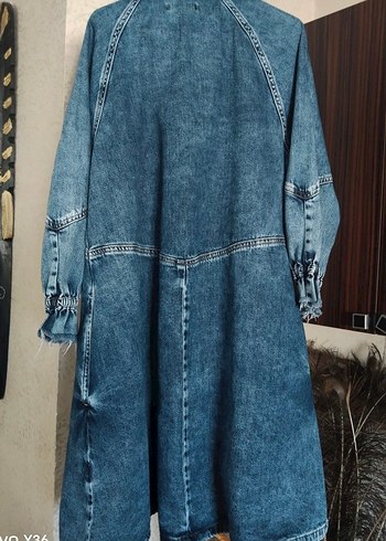 OVERSİZE DENİM ELBİSE - Görsel 5