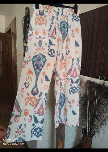 SHADE  Etnik desen Keten Crop gömlek pantolon Takım - Görsel 11