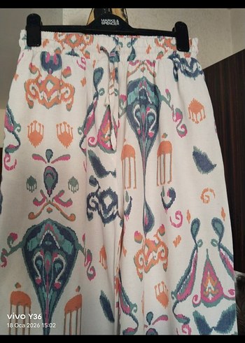 SHADE  Etnik desen Keten Crop gömlek pantolon Takım - Görsel 12