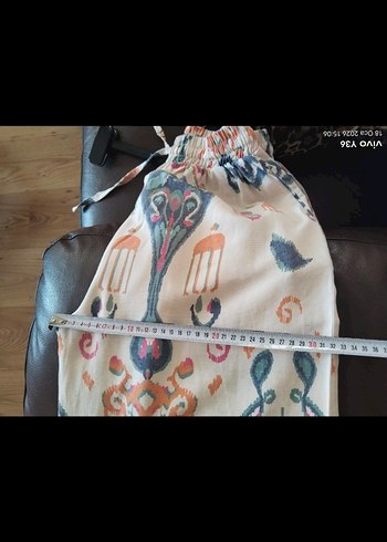 SHADE  Etnik desen Keten Crop gömlek pantolon Takım - Görsel 13