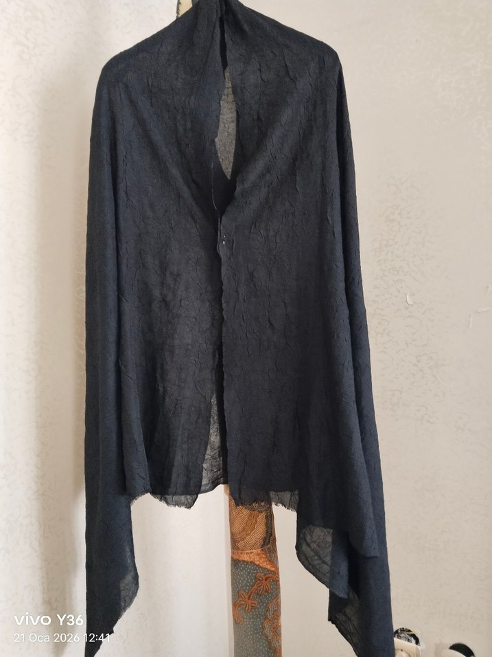 Pamuklu kırışık kumaş ŞAL - Görsel 3