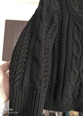 DİLVİN SAÇ ÖRGÜLÜ CROP KAZAK - Görsel 4