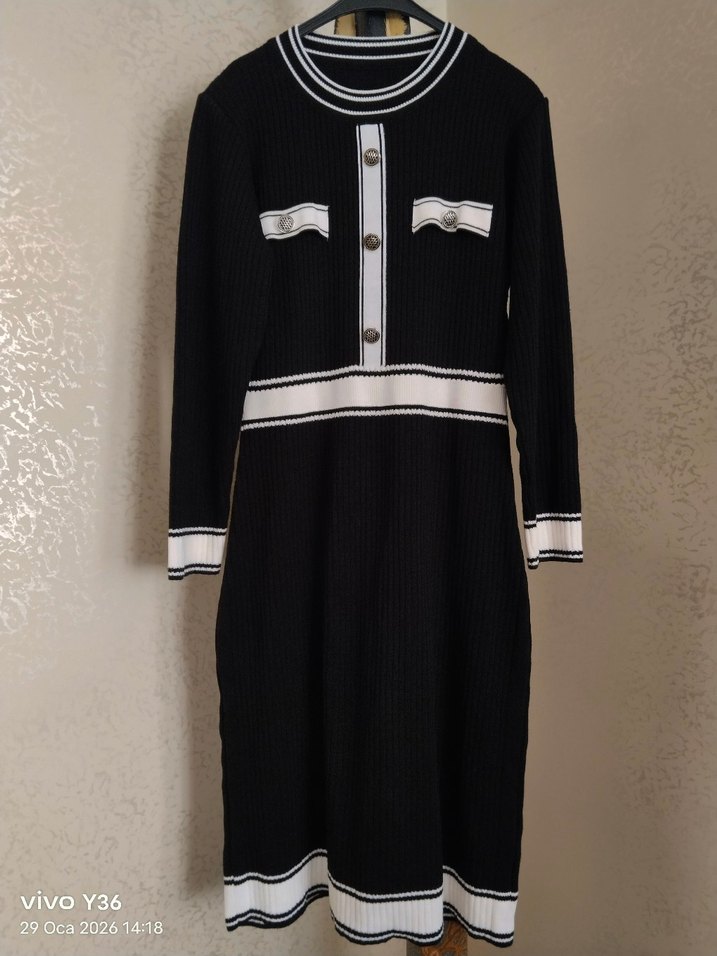 Kaliteli Midi Triko Elbise M/L/XL - Görsel 4