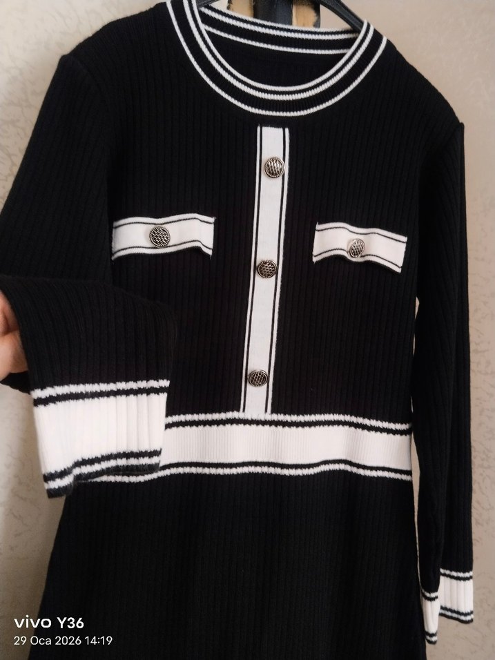 Kaliteli Midi Triko Elbise M/L/XL - Görsel 3