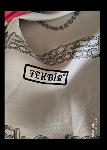 TEKBİR %100 İPEK EŞARP - Görsel 7