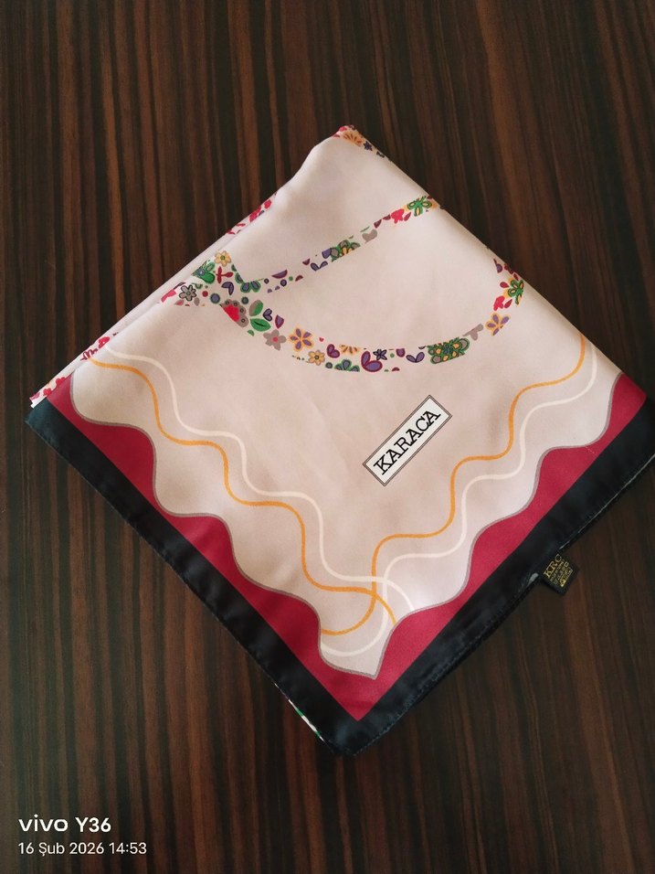 Karaca ipek saten eşarp - Görsel 5