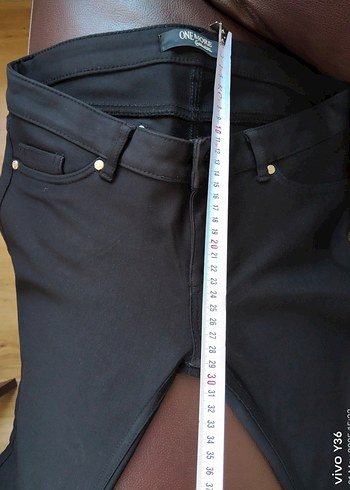 m Beden siyah Renk Kemerli Siyah Kadın Denim Pantolon