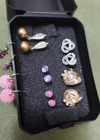 Renkli Boncuklu Renkli Taşlı  Kadın Küpeler Seti - Görsel 6