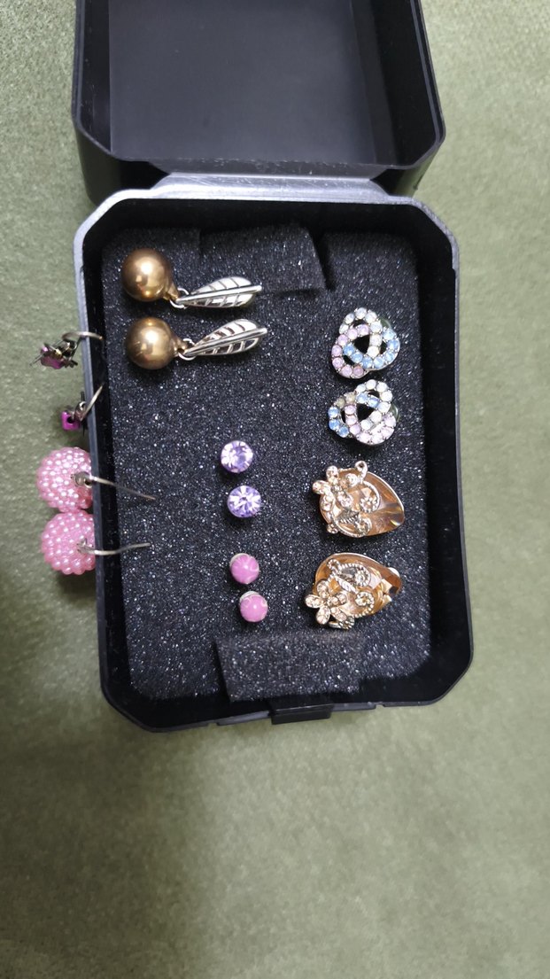 Renkli Boncuklu Renkli Taşlı  Kadın Küpeler Seti - Görsel 4