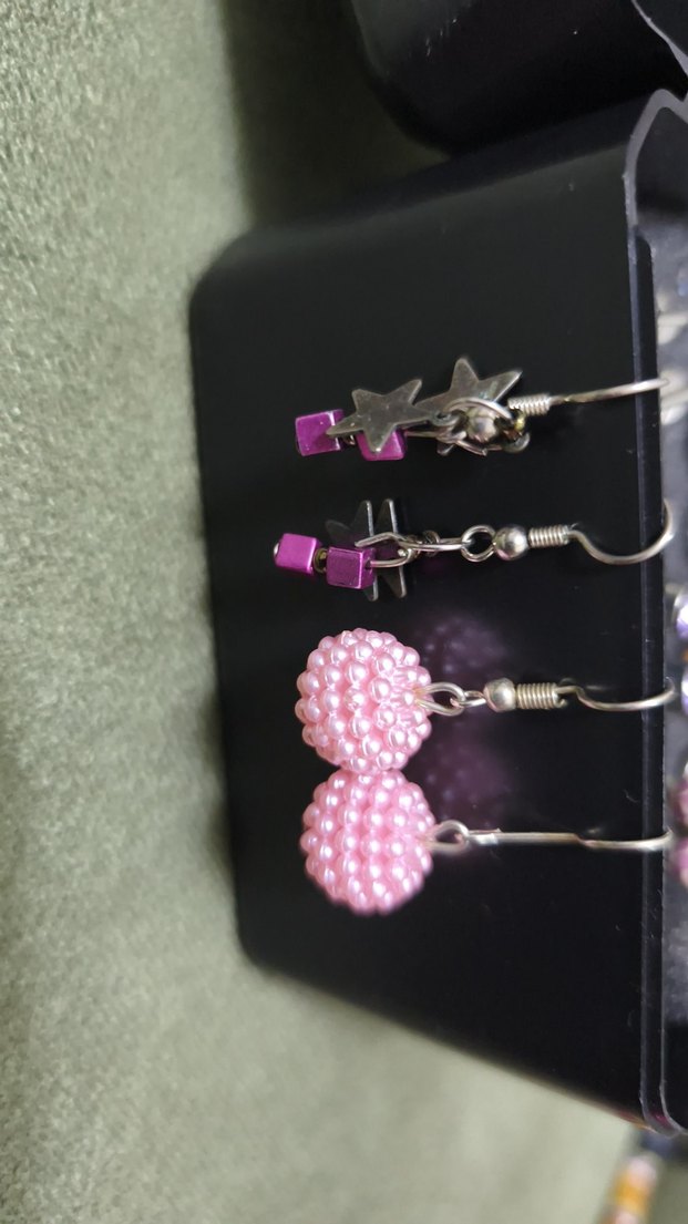 Renkli Boncuklu Renkli Taşlı  Kadın Küpeler Seti - Görsel 5