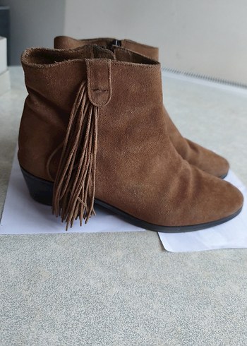 Kahverengi Süet Püsküllü Kadın  Bot - Görsel 5