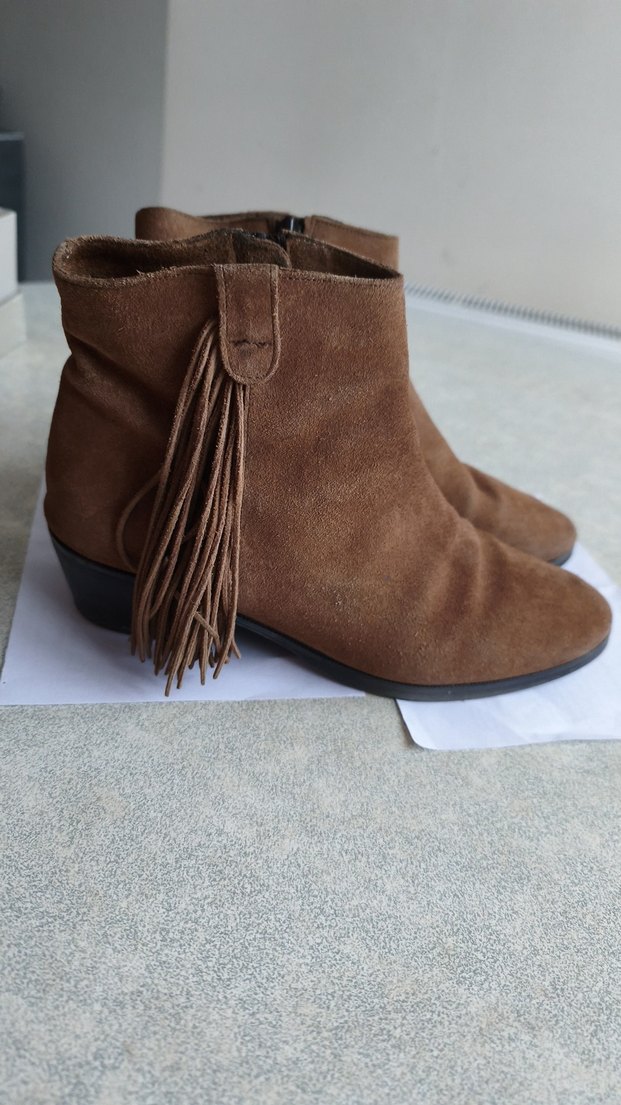 Kahverengi Süet Püsküllü Kadın  Bot - Görsel 5