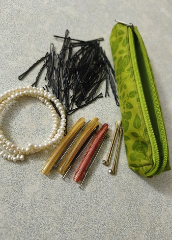 Renkli Vintage Kadın Saç Aksesuar Seti - Görsel 2