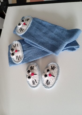 Nakışlı Mavi Erkek Çocuk Çorapları - Görsel 5