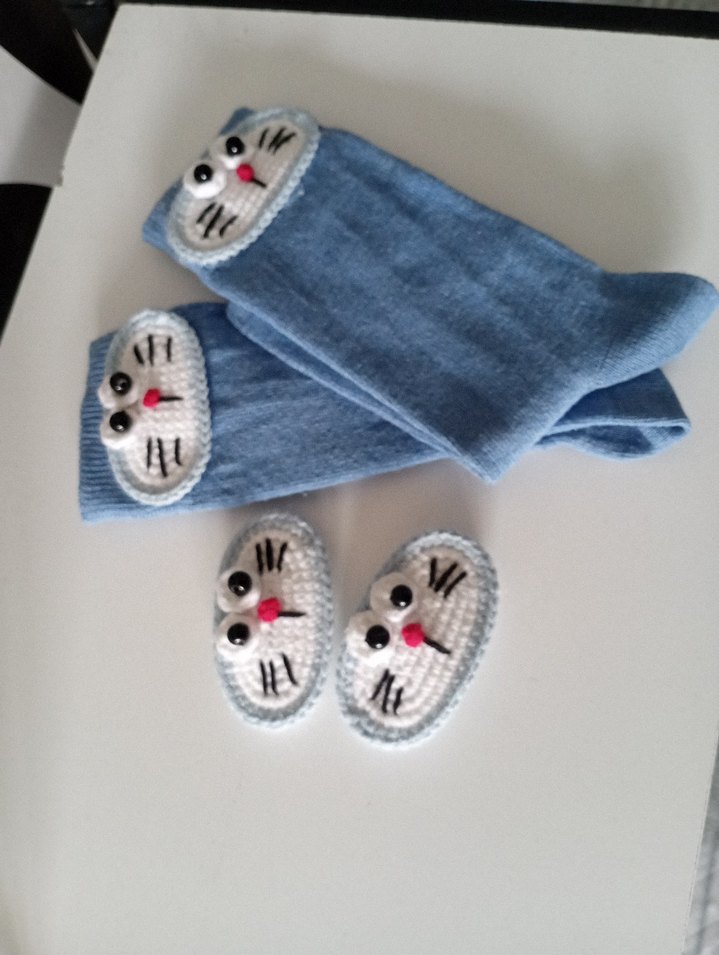 Nakışlı Mavi Erkek Çocuk Çorapları - Görsel 4