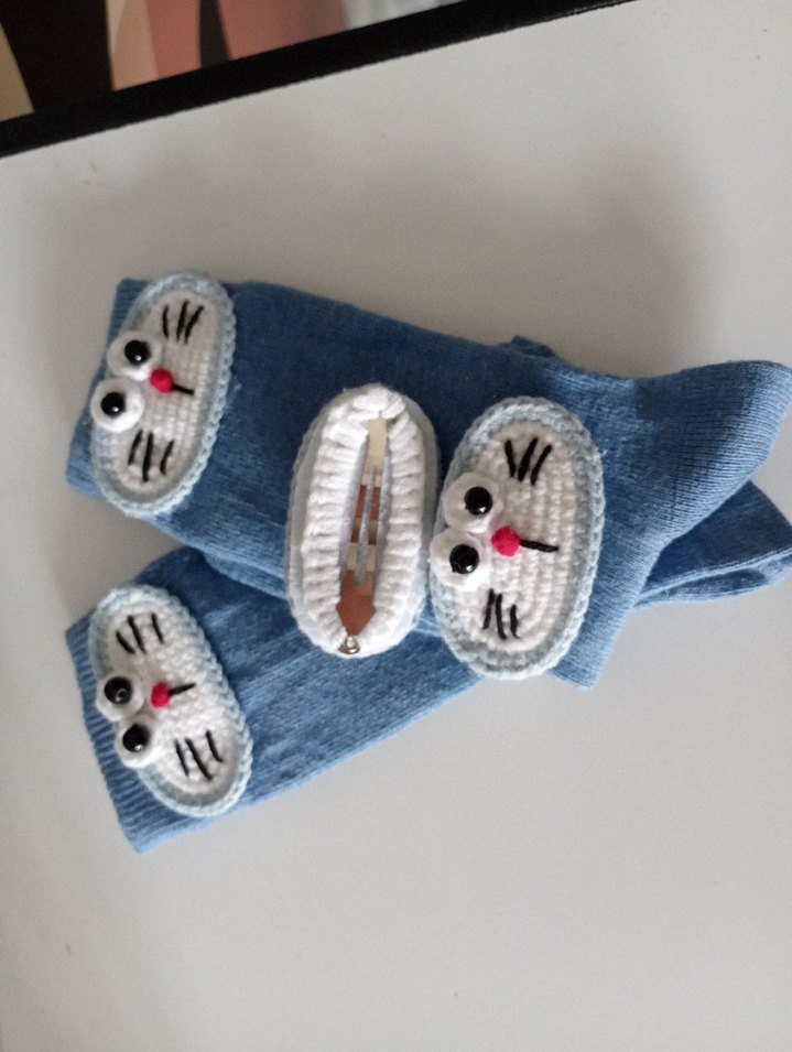 Nakışlı Mavi Erkek Çocuk Çorapları - Görsel 2