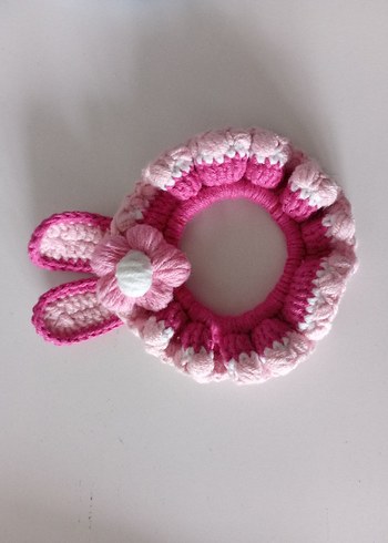 Bohem Renkli Örgü Lastik Toka - Görsel 6