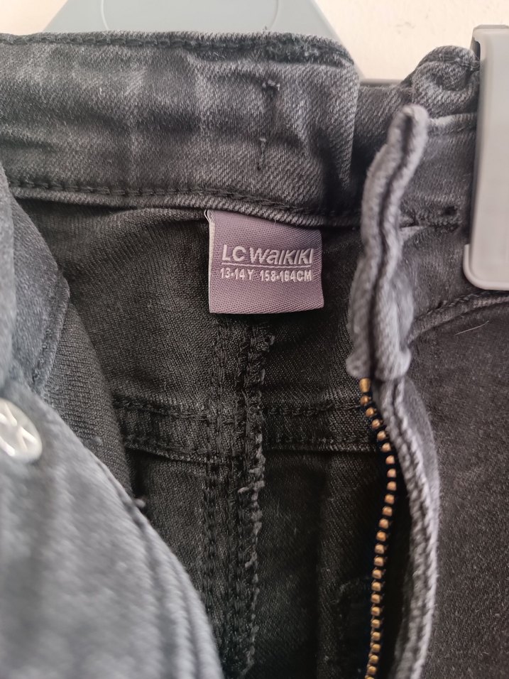 Gri Erkek Çocuk Bol Kesim Denim Pantolon - Görsel 4