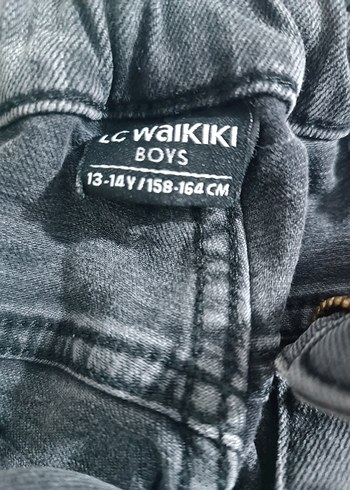 Gri  siyah erkek çocuk Denim Pantolon - Görsel 3