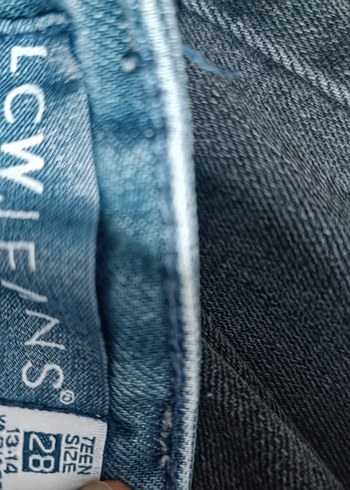 Düğmeli Mavi erkek çocuk Denim Pantolon - Görsel 4