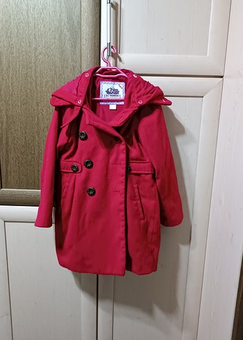 kırmızı Düğmeli çocuk montu - Görsel 2