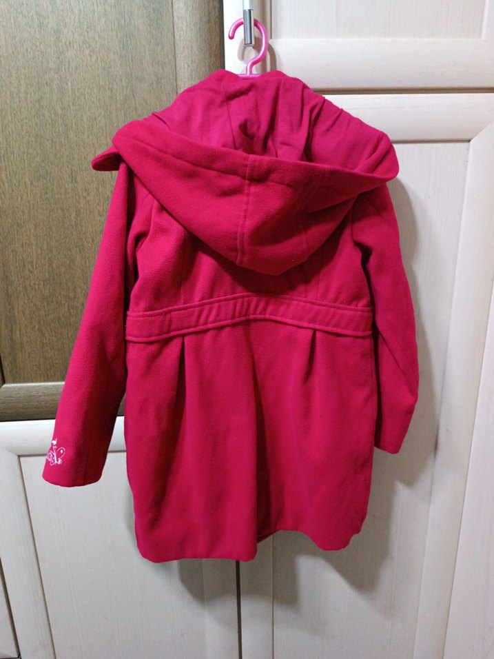 kırmızı Düğmeli çocuk montu - Görsel 4