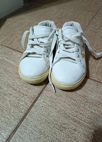 Beyaz Minimalist çocuk Spor Ayakkabı - Görsel 2