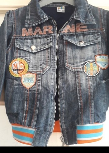 Erkek Çocuk Baskılı Kot Ceket - Görsel 2