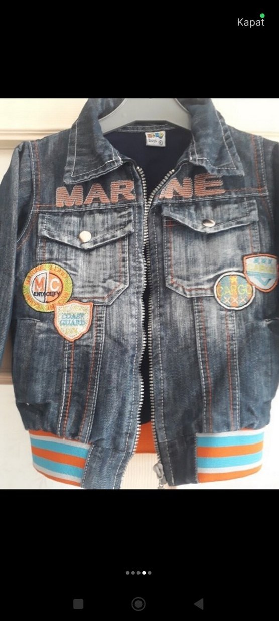 Erkek Çocuk Baskılı Kot Ceket - Görsel 2