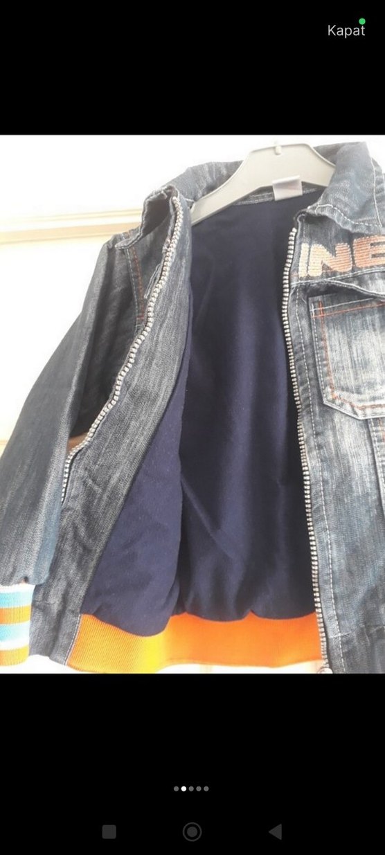 Erkek Çocuk Baskılı Kot Ceket - Görsel 3