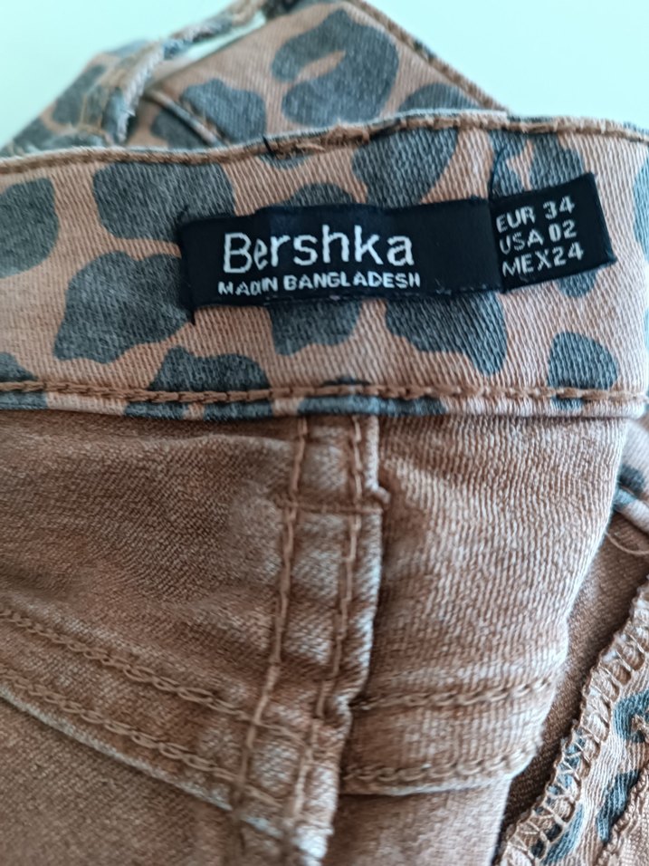 Kahverengi Leopar Desenli Kadın Uzun Pantolon - Görsel 4