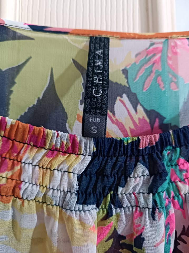 Çiçek Desenli Bohem Straplez Bluz - Görsel 5