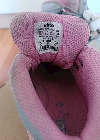 Vicco Kız Çocuk Gri Pembe Spor Ayakkabı - Görsel 5