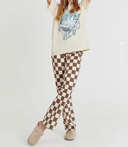 Pull and bear damalı pantolon