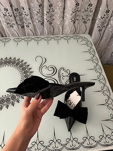 Zara Zara siyah stiletto fiyonklu
