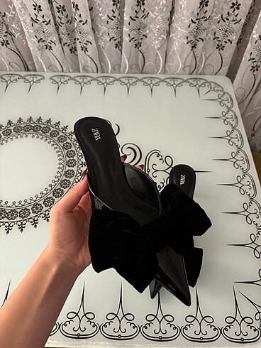 36 Beden Zara siyah stiletto fiyonklu