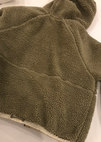 Haki Kapüşonlu Fermuarlı Kadın Mont - Görsel 4