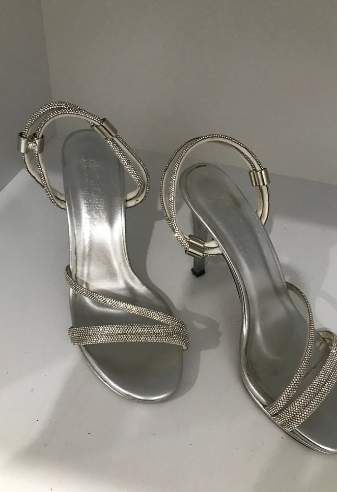 Gri Yılan Desenli Stiletto Kadın Abiye Ayakkabı - Görsel 3