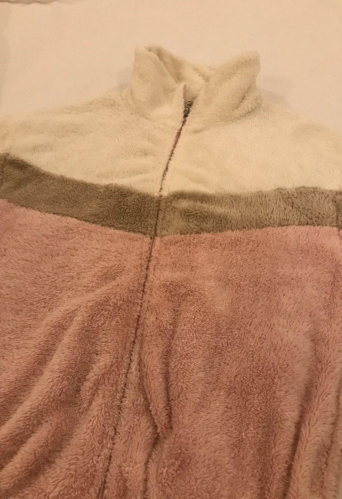 Kadın Bej Peluş Yüksek Yakalı Ceket - Görsel 2