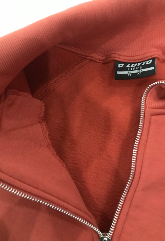 Fermuarlı, Yüksek Yakalı Kırmızı Kadın Sweatshirt - Görsel 4