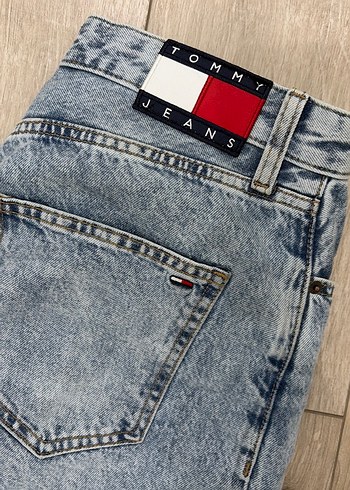 Kadın Denim Bol Kesim  Tommy Kot Pantolon - Görsel 3