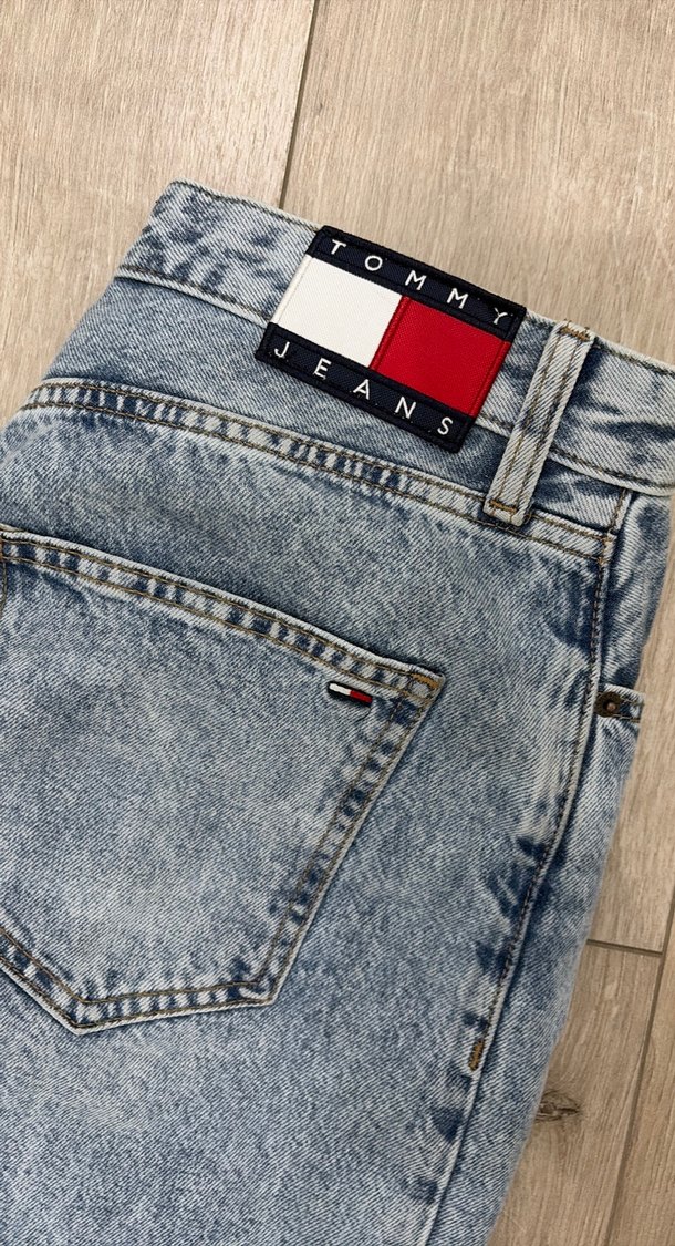 Kadın Denim Bol Kesim  Tommy Kot Pantolon - Görsel 3