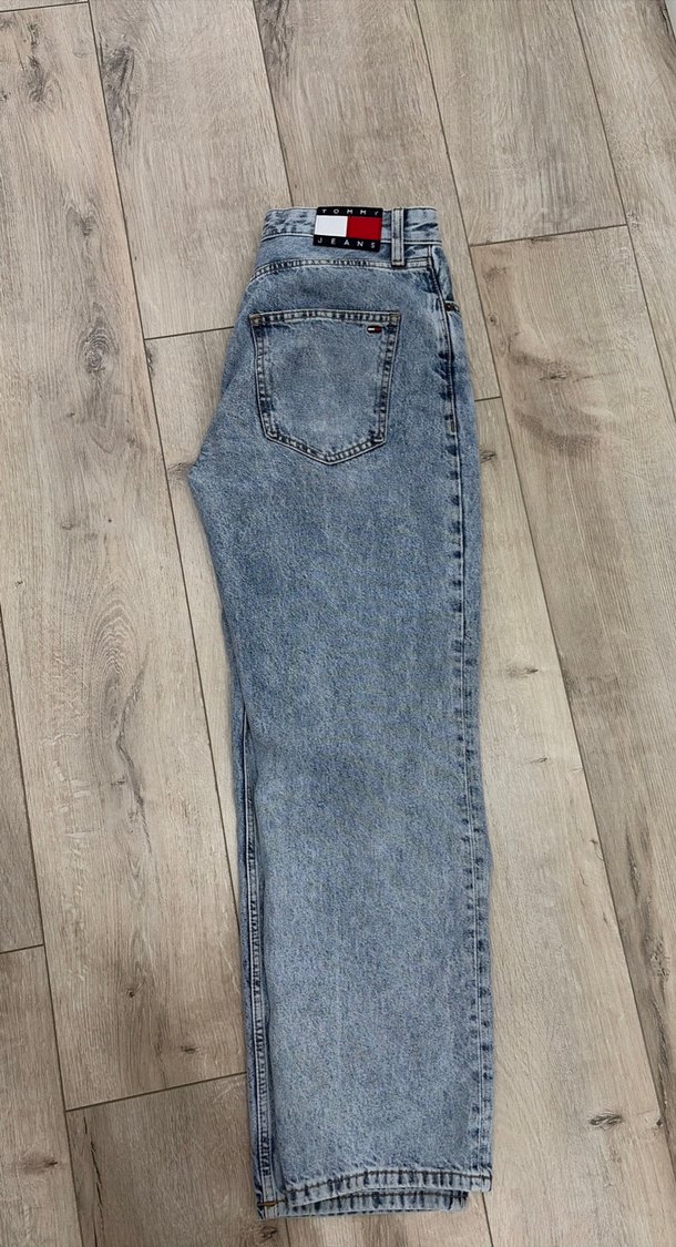 Kadın Denim Bol Kesim  Tommy Kot Pantolon - Görsel 2