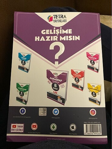  Sıfır Tetra yayınları 8. Sınıf paragraf soru bankası 2020 basım