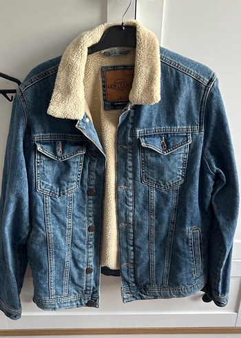 Düğmeli Mavi Kadın Denim Ceket