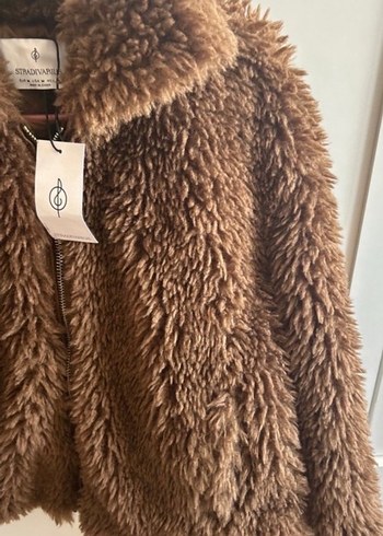 Kahverengi Midi Peluş Kadın Mont - Görsel 2