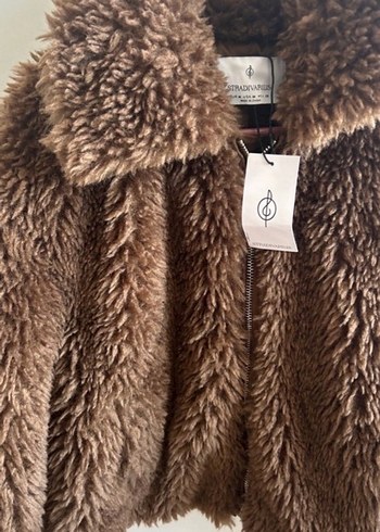 Kahverengi Midi Peluş Kadın Mont - Görsel 3